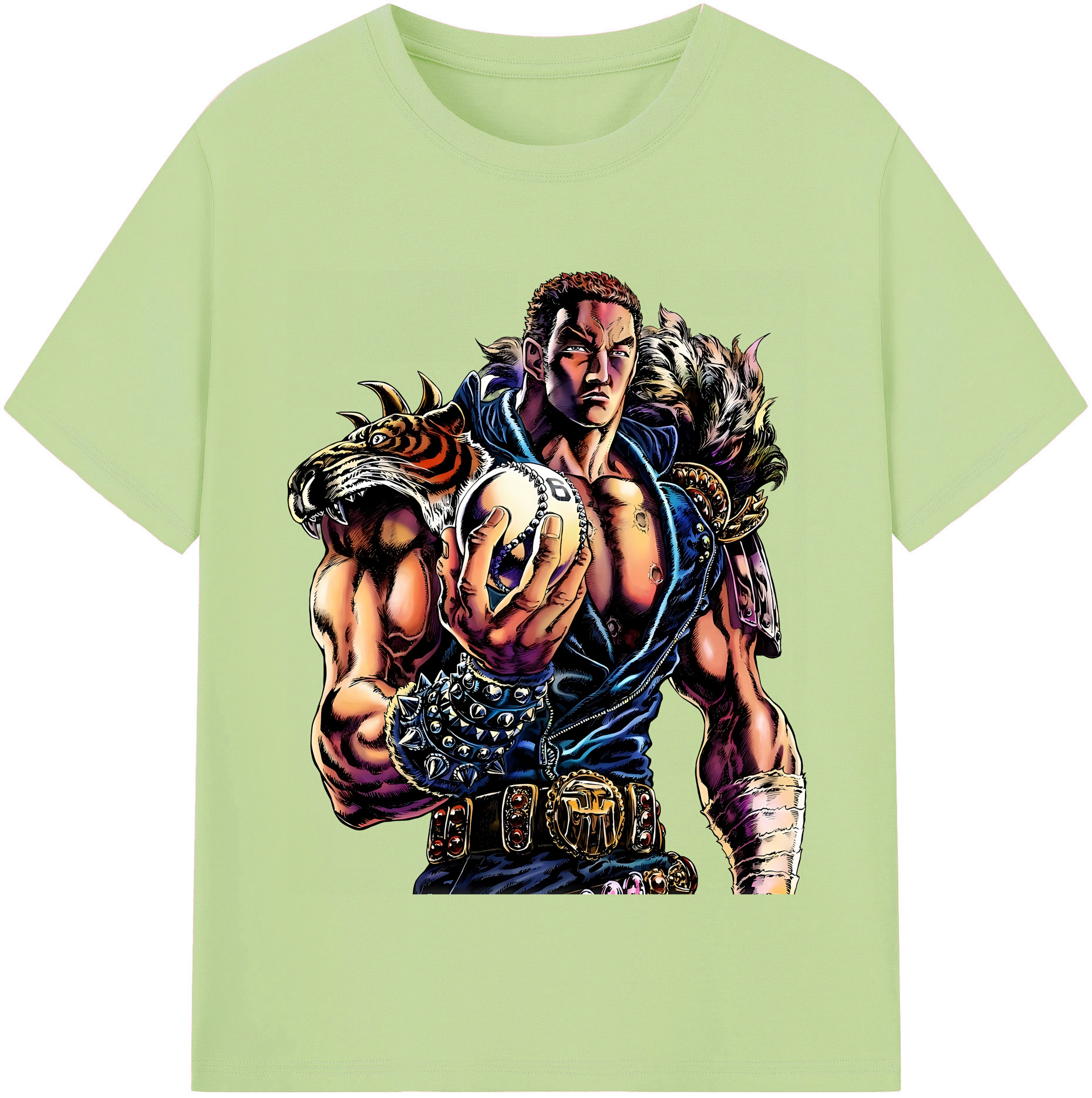 （画像用） 北斗の拳 Fist of the North Star 綿100％半袖Tシャツ（フロントプリント）